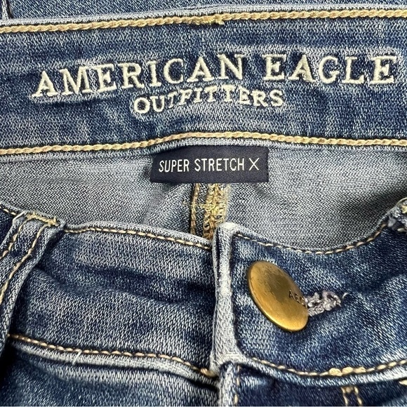 AMERICAN EAGLE OUTFITTERS Women’s Hi-Rise Jean Jeggings Sz 0 Long Super Stretch - Picture 6 of 9